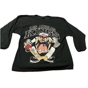 Vintage LA Kings Looney Tunes Taz NHL Crewneck SUN XL Long Sleeve Shirt